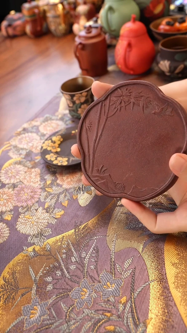 茶壶紫砂紫泥梅花盘