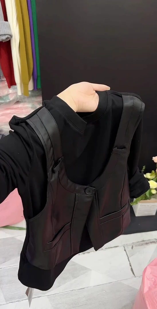 2025秋冬季新款流行穿搭温柔风拼接假两件针织衫百搭时尚针织上衣