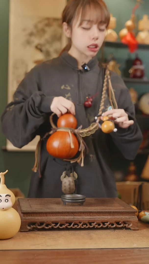 【闪购商品】175号精品天然大漆工艺防渗内胆酒葫芦~