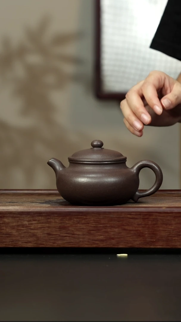 紫砂茶壶粗砂紫泥 仿古