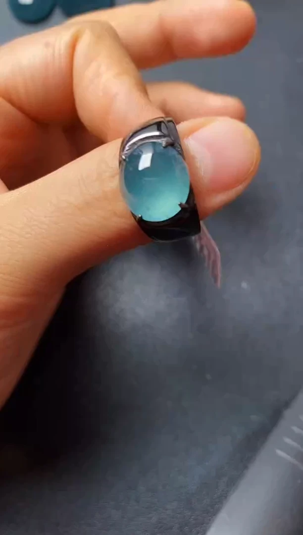 银S925镶嵌戒指翡翠222222