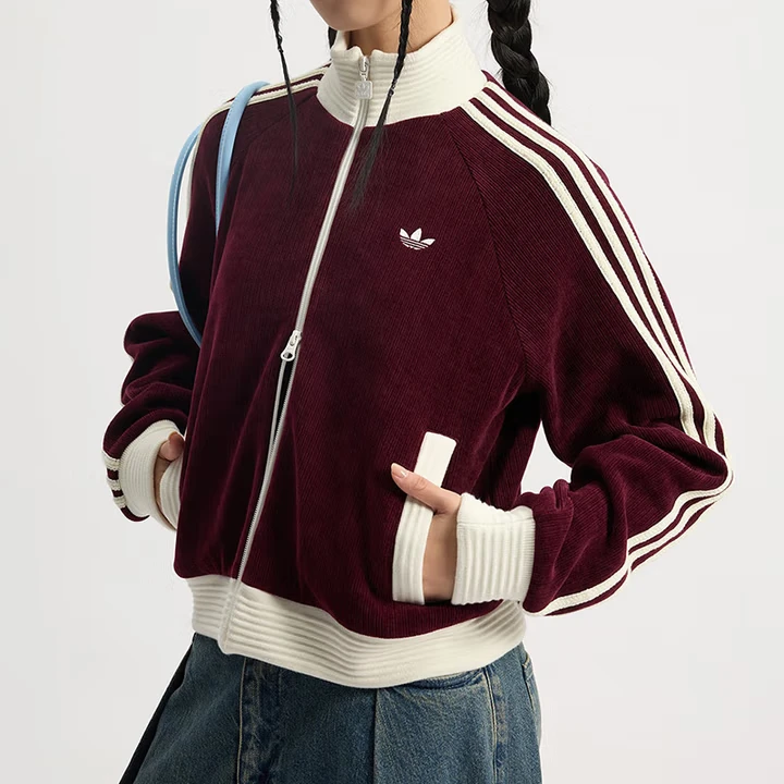 adidas/阿迪达斯新款时尚百搭休闲针织运动宽松夹克外套KS0400