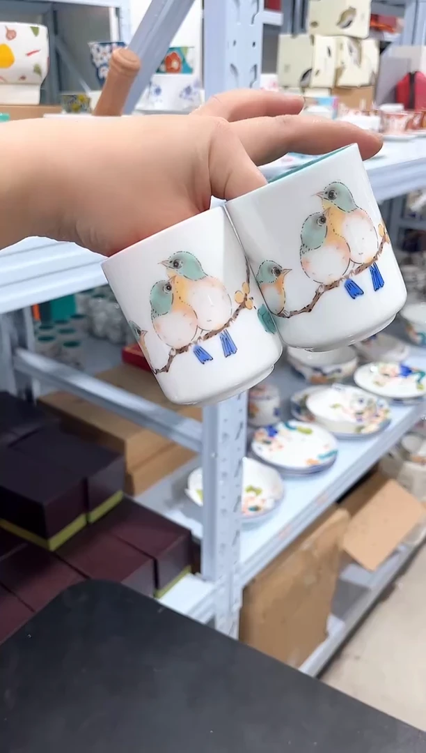 瓷片陶瓷（简装）杯子2个