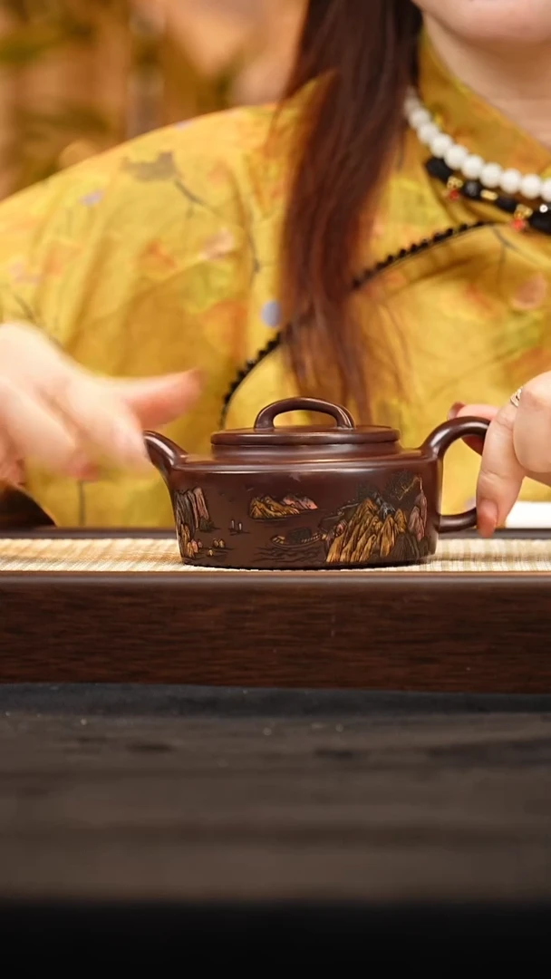 茶壶紫砂J05200328567井栏 紫罗兰