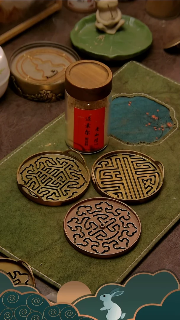 铜 刨花+双耳吉祥如意+福寿齐眉+红铜四季如意