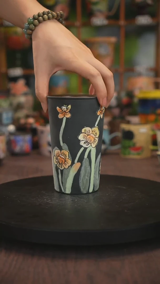 紫砂油画手绘釉下彩