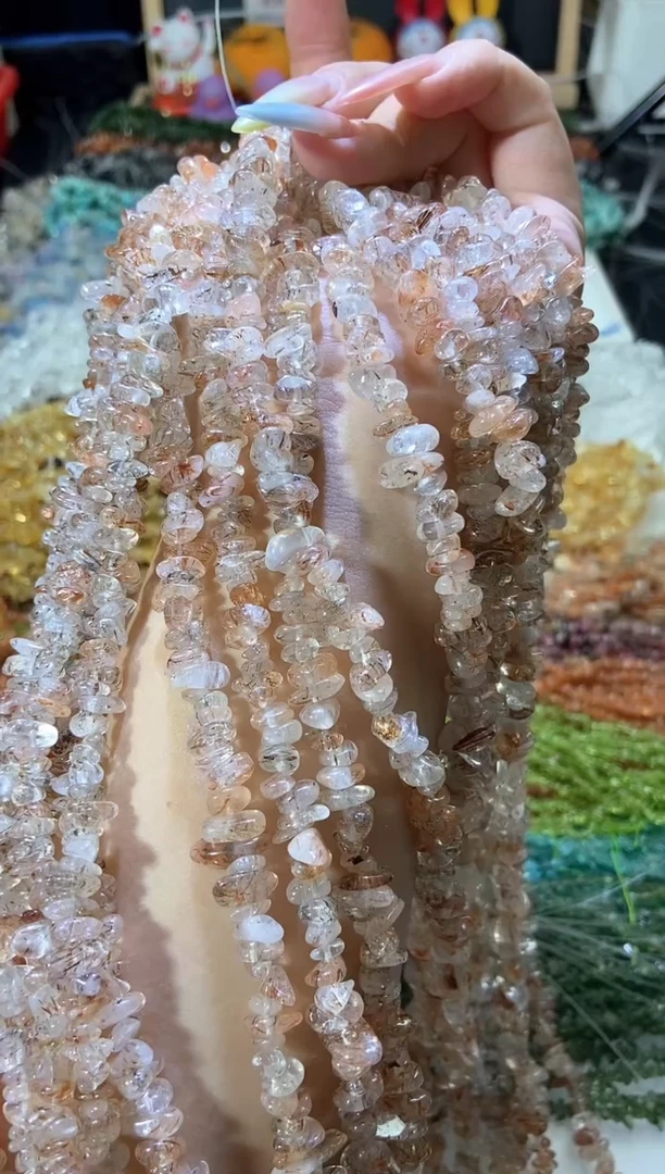 水晶珠宝半成品未镶嵌黑金超七