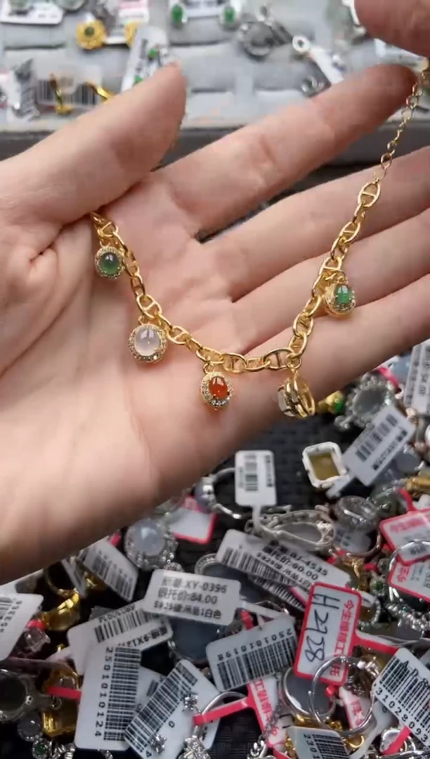 翡翠戒指银S925镶嵌77777---7