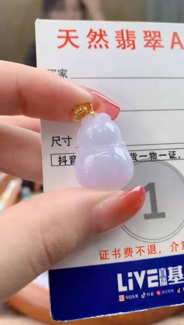 颈饰未镶嵌翡翠 天然A货翡翠挂件