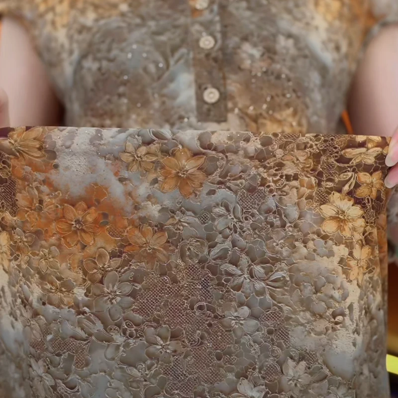 2025年新中式国风高级显瘦旗袍碎花连衣裙（平面花）【X4471】-喵喵