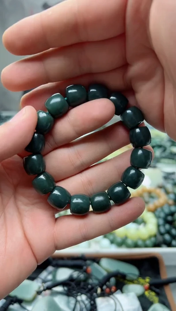 手串未镶嵌和田玉且末料14