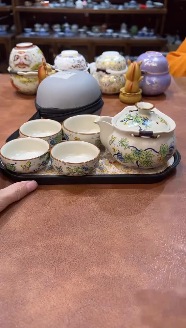 真的很便宜会开片的旅行茶具
