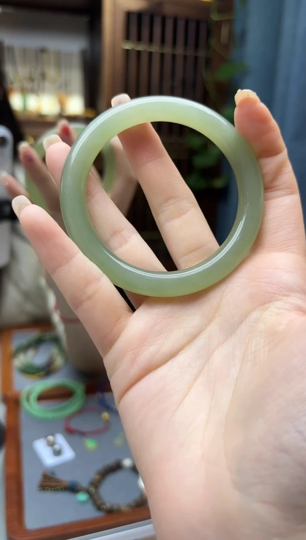 未镶嵌手镯和田玉和田玉手镯54#XESZ