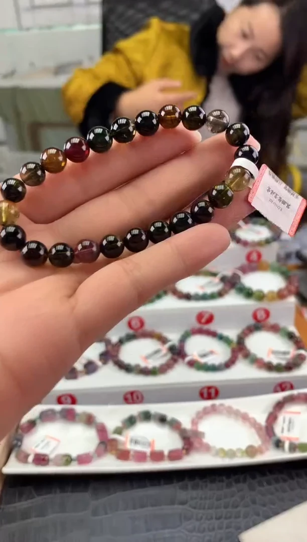 未镶嵌手串碧玺多样性发一条