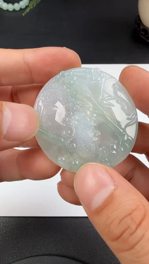 吊坠(不含链)未镶嵌翡翠翡翠饰品-244