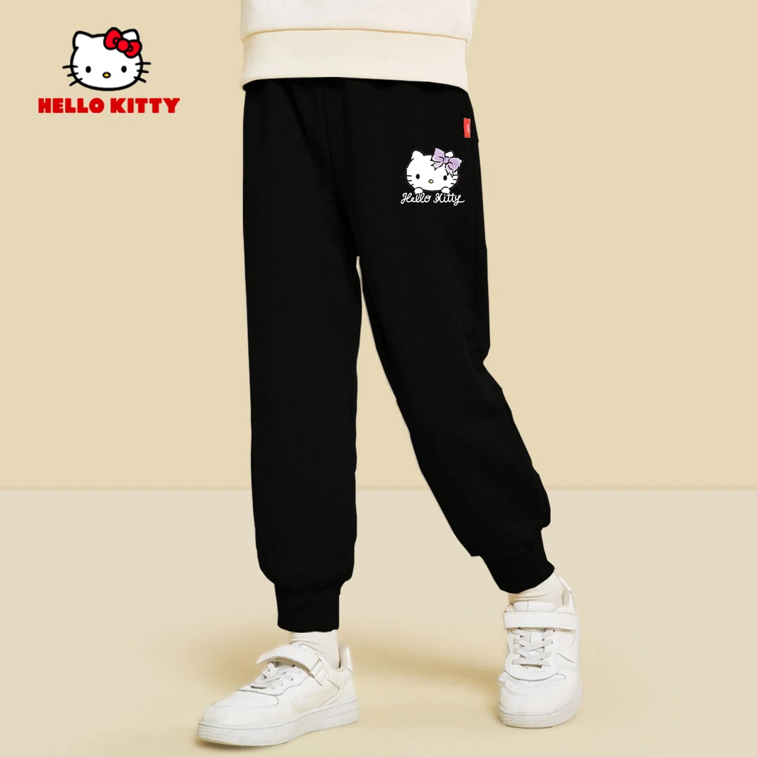 Hello Kitty儿童运动裤春季2025新款洋气外穿运动裤女童春装长裤