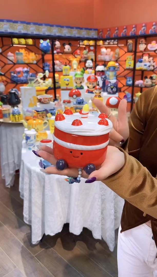 瓷片@@蜡烛蛋糕陶瓷水杯