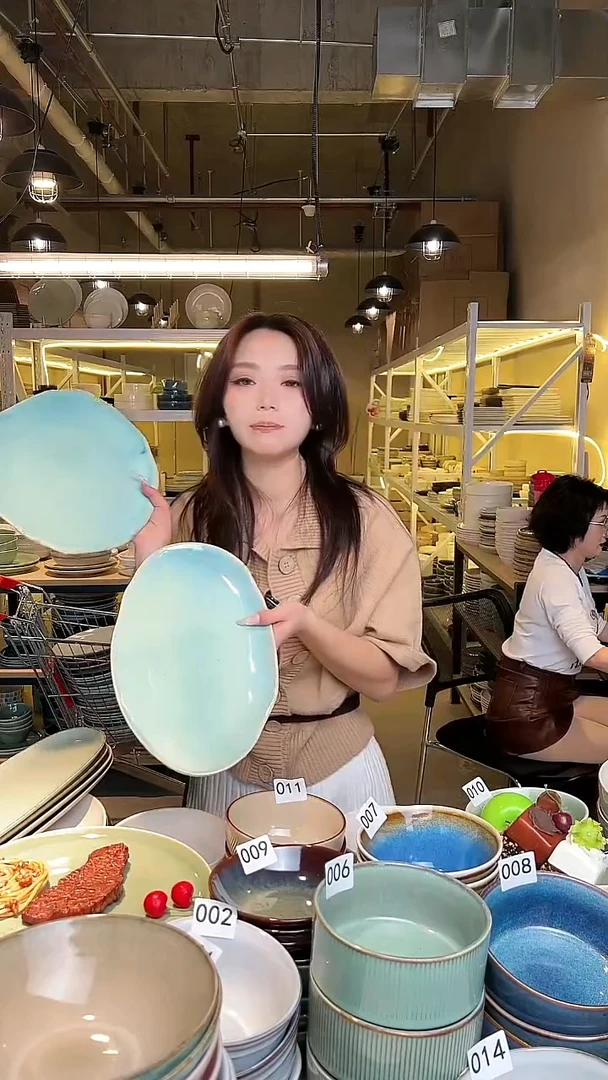 瓷105 外贸尾货高温釉下彩陶瓷餐具默认微瑕