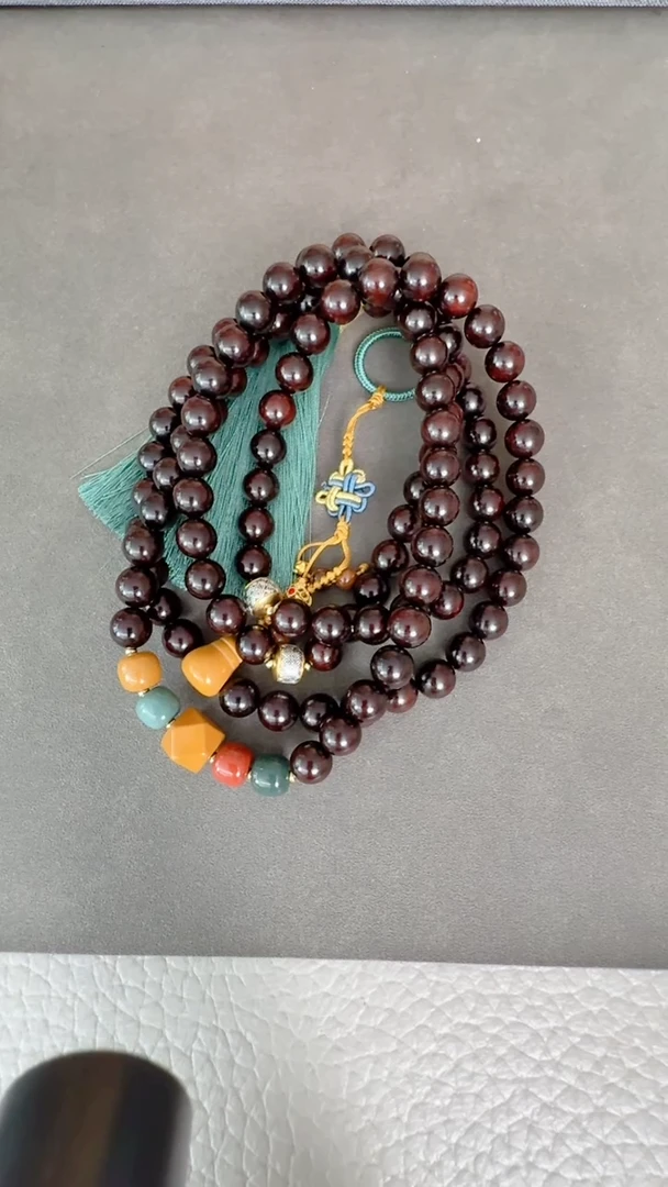 檀香紫檀（小叶紫檀）无事牌随****)Y0701设计手串