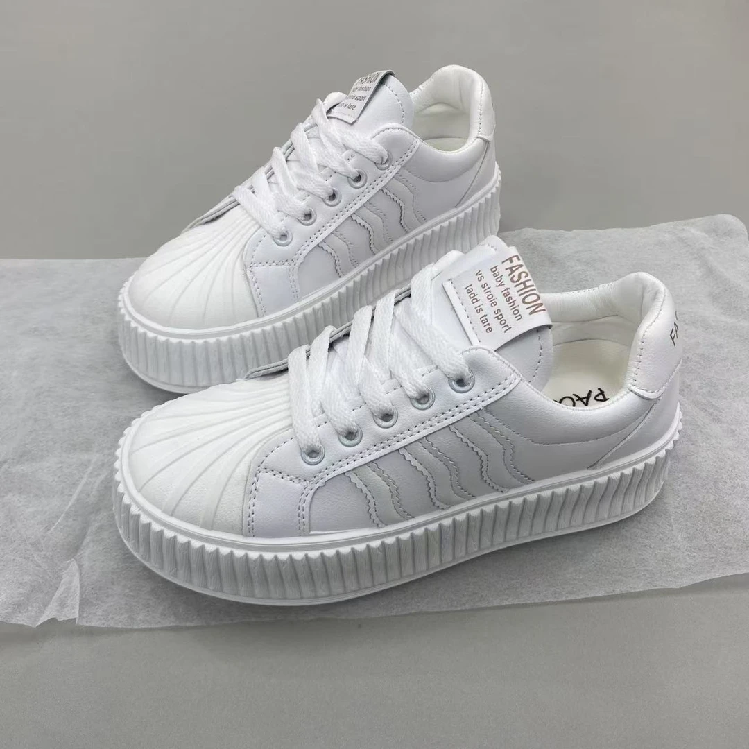 女2025春季新款韩版ins潮百搭厚底板鞋鞋休闲鞋小白鞋2317