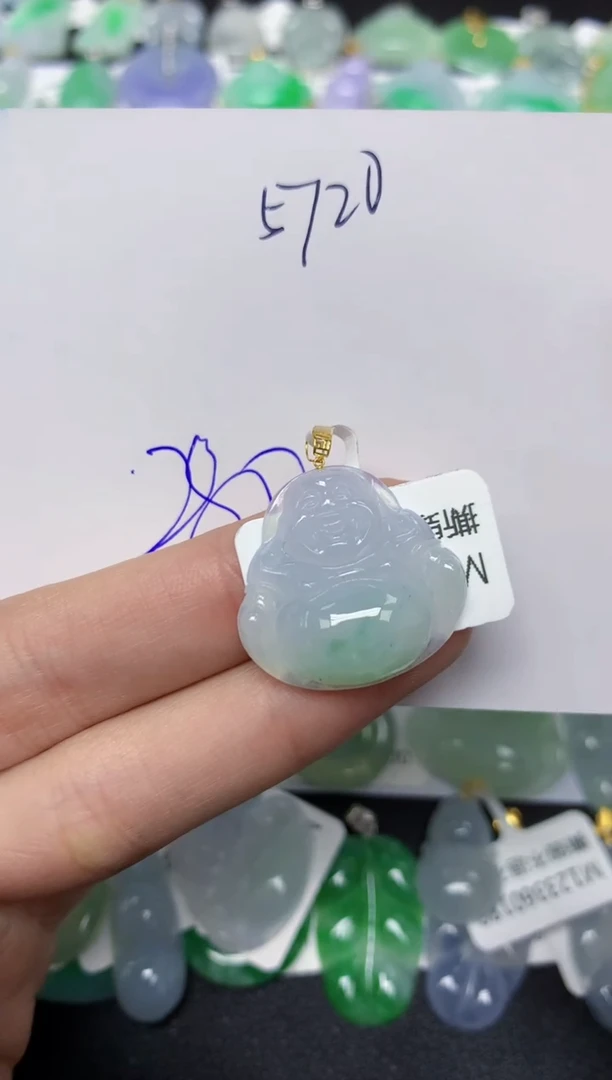 【闪购商品】翡翠颈饰18K金镶嵌天然翡翠A货