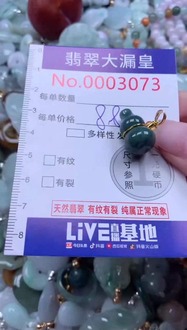 翡翠未镶嵌吊坠(不含链)3073