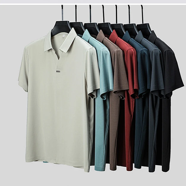 （帅爸爸 编号701-800）男士夏季透气翻领半袖薄款休闲断码POLO