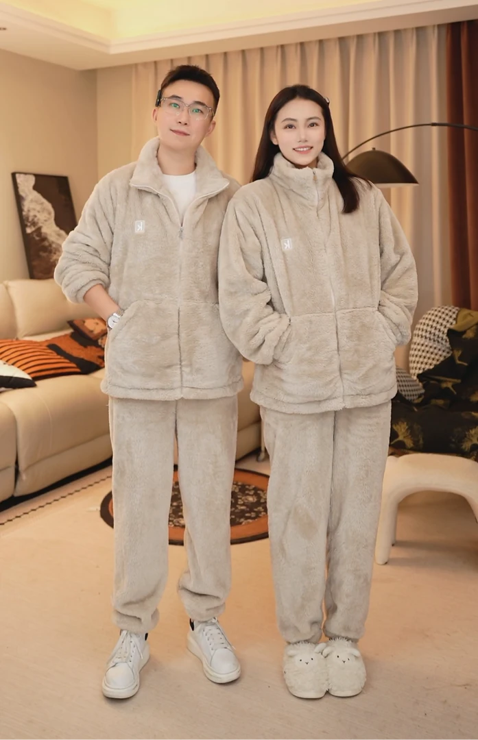 【重磅双面绒】加绒！加厚！2025冬季情侣家居服锁温保暖可外穿两