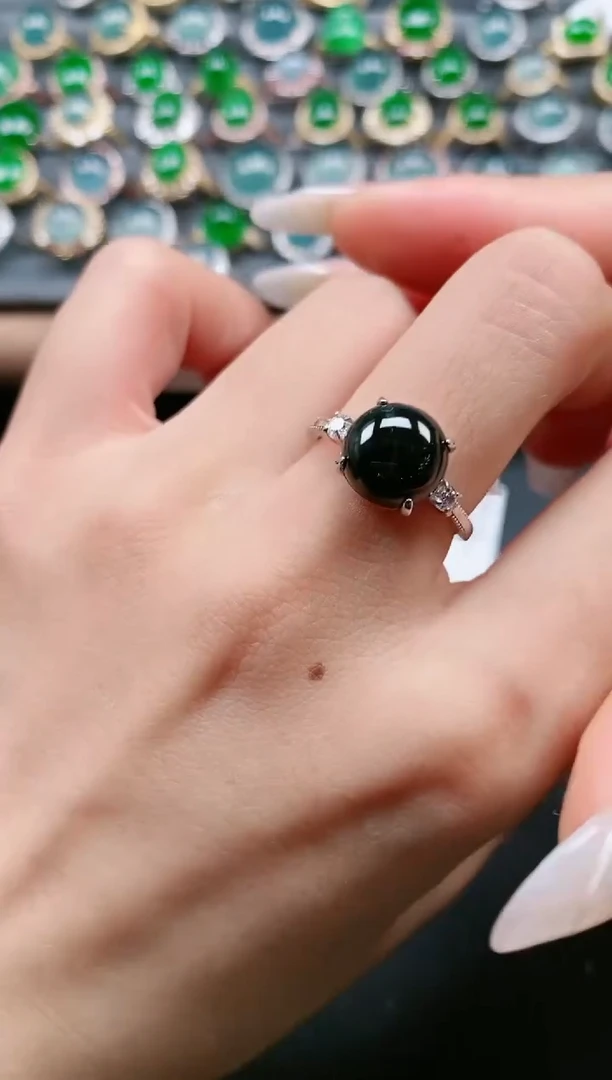 【闪购商品】翡翠戒指银S925镶嵌111111111111