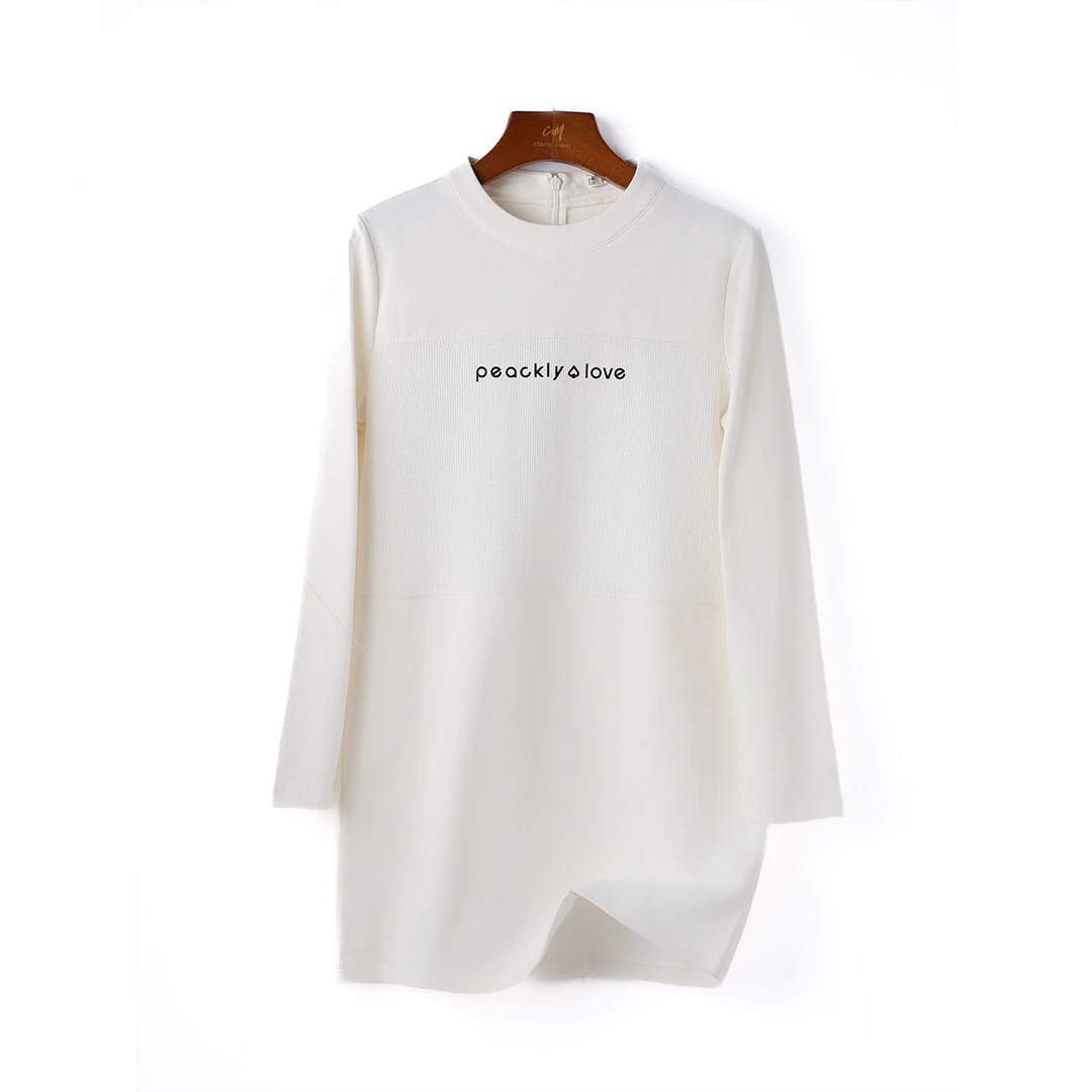 K6VI2C22#纯色长袖T恤女春秋内搭中长款打底衫上衣潮