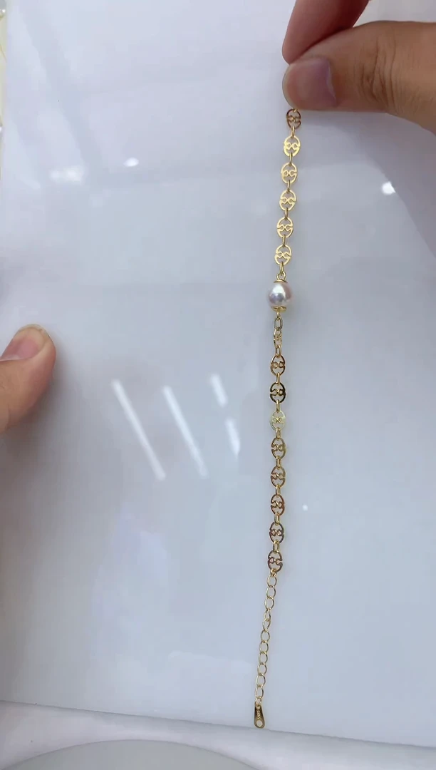 银S925镶嵌海水珍珠饰品手链