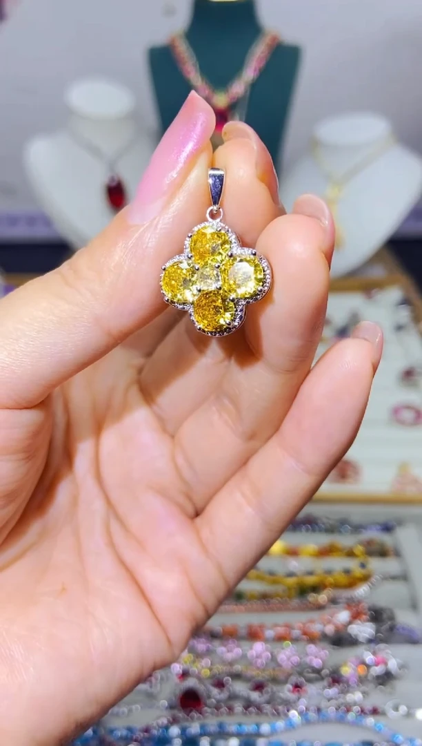 银S925镶嵌耳饰紫晶A92