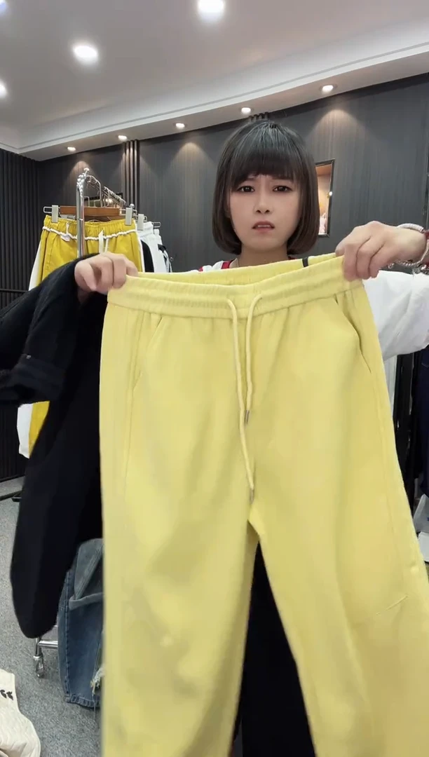 萍姐黄色休闲裤-27