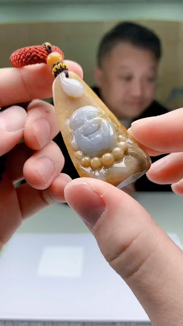 【闪购商品】定制翡翠未镶嵌4969bb-毛货挂件27