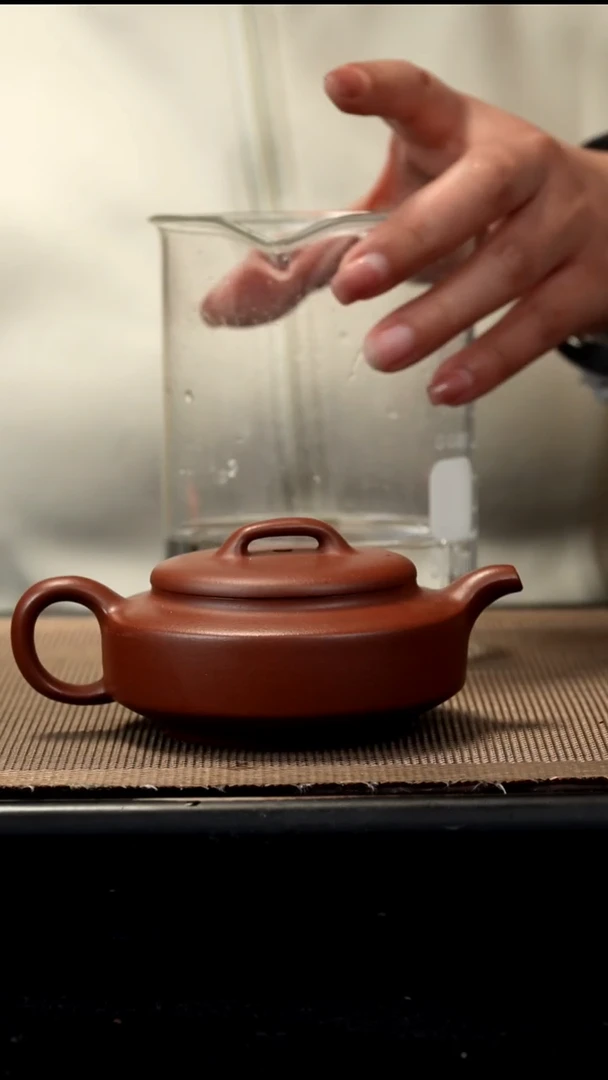 紫砂茶盏红皮龙周盘150CC