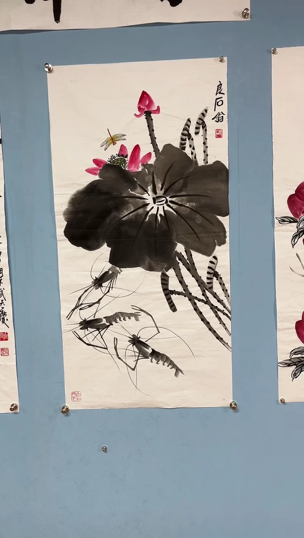 【闪购商品】国画武天庆墨叶荷花