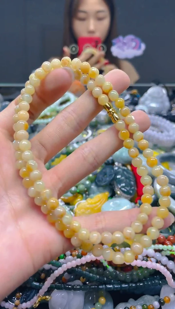 颈饰未镶嵌翡翠5MM/T/翡翠A货，一件也是批发价