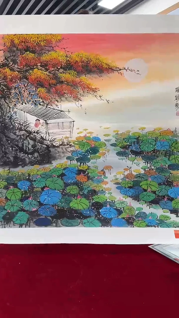 国画杨风顺绘画4pc花鸟TJ紫P