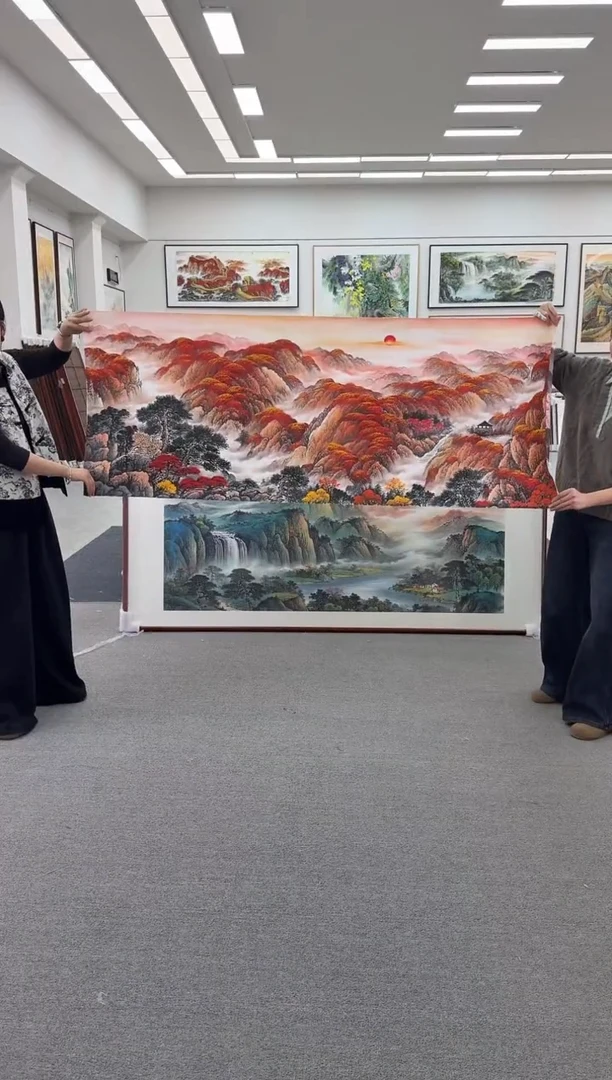 国画换画面补差链接（紫气东来换纯山鸿运当头洒金）