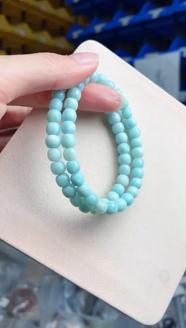 未镶嵌针钠钙石（海纹石）手串952多样性发其一