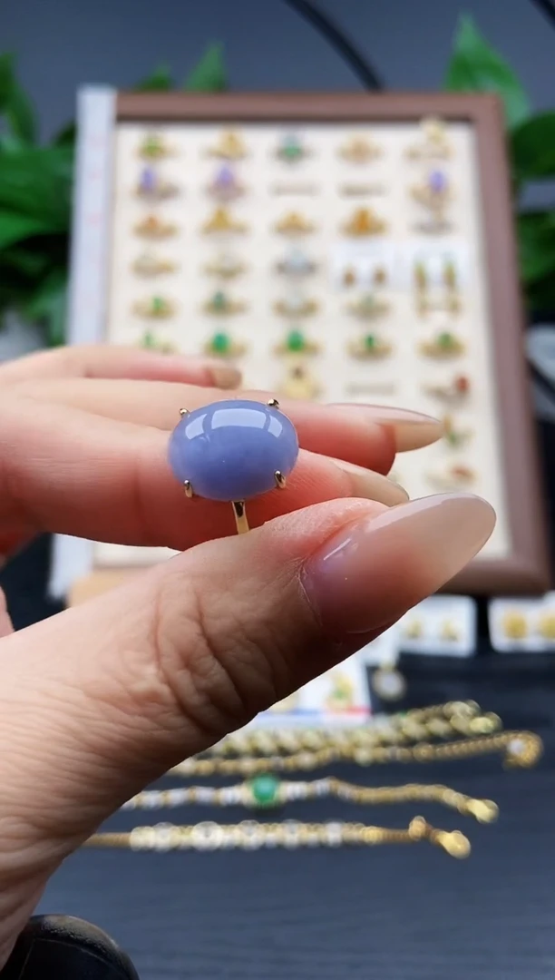 银S925镶嵌戒指翡翠12