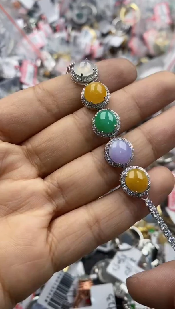 银S925镶嵌戒指翡翠141414----10