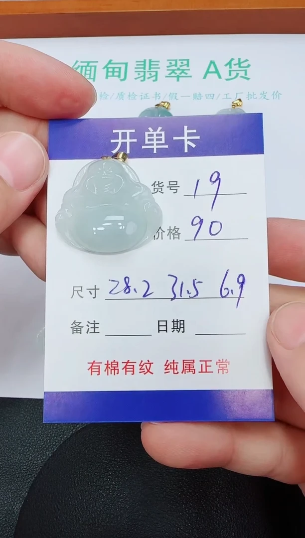 吊坠(赠链)未镶嵌翡翠19