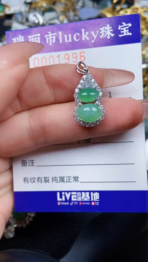 翡翠银S925镶嵌颈饰1996