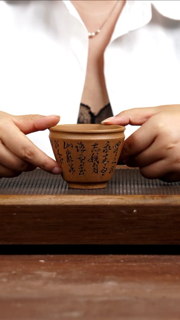 茶壶紫砂老段杯子100CC