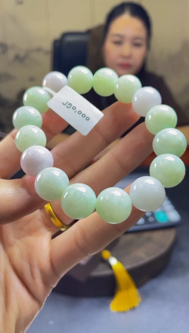 未镶嵌定制翡翠珠串 拍一发一