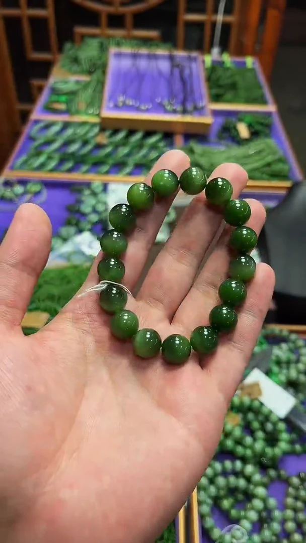 手串未镶嵌和田玉俄料手串卡12