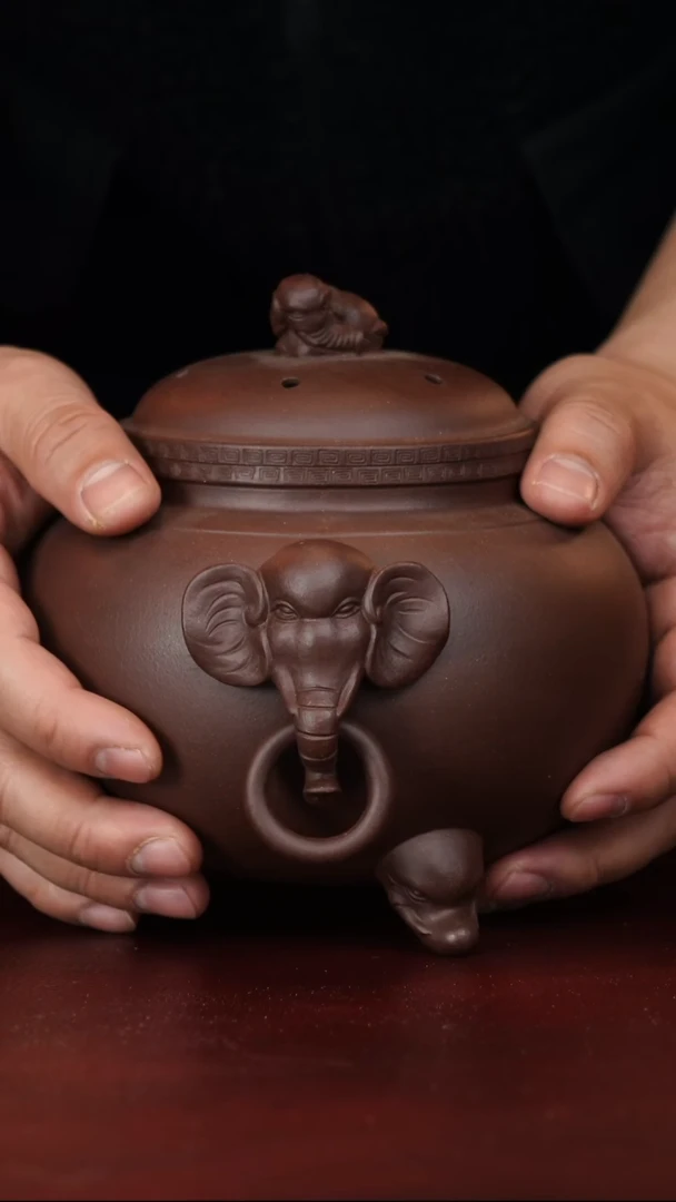 茶壶紫砂朱水娟--手工---香炉