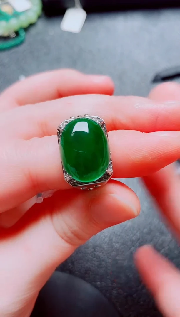银S925镶嵌戒指翡翠1111
