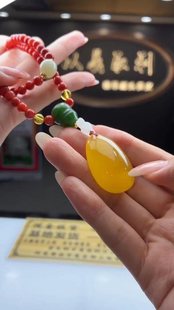 琥珀颈饰未镶嵌BJ0058160多样性发一